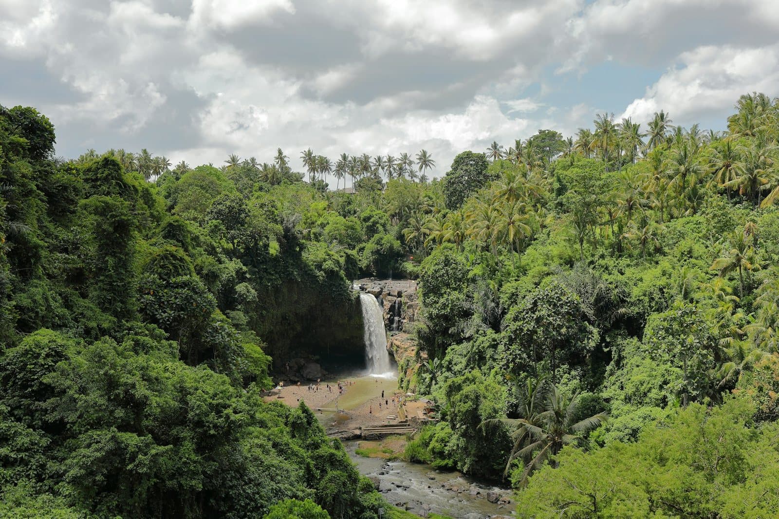 Tegenungan waterfall dropping into its jungle amphitheatre south of Ubud